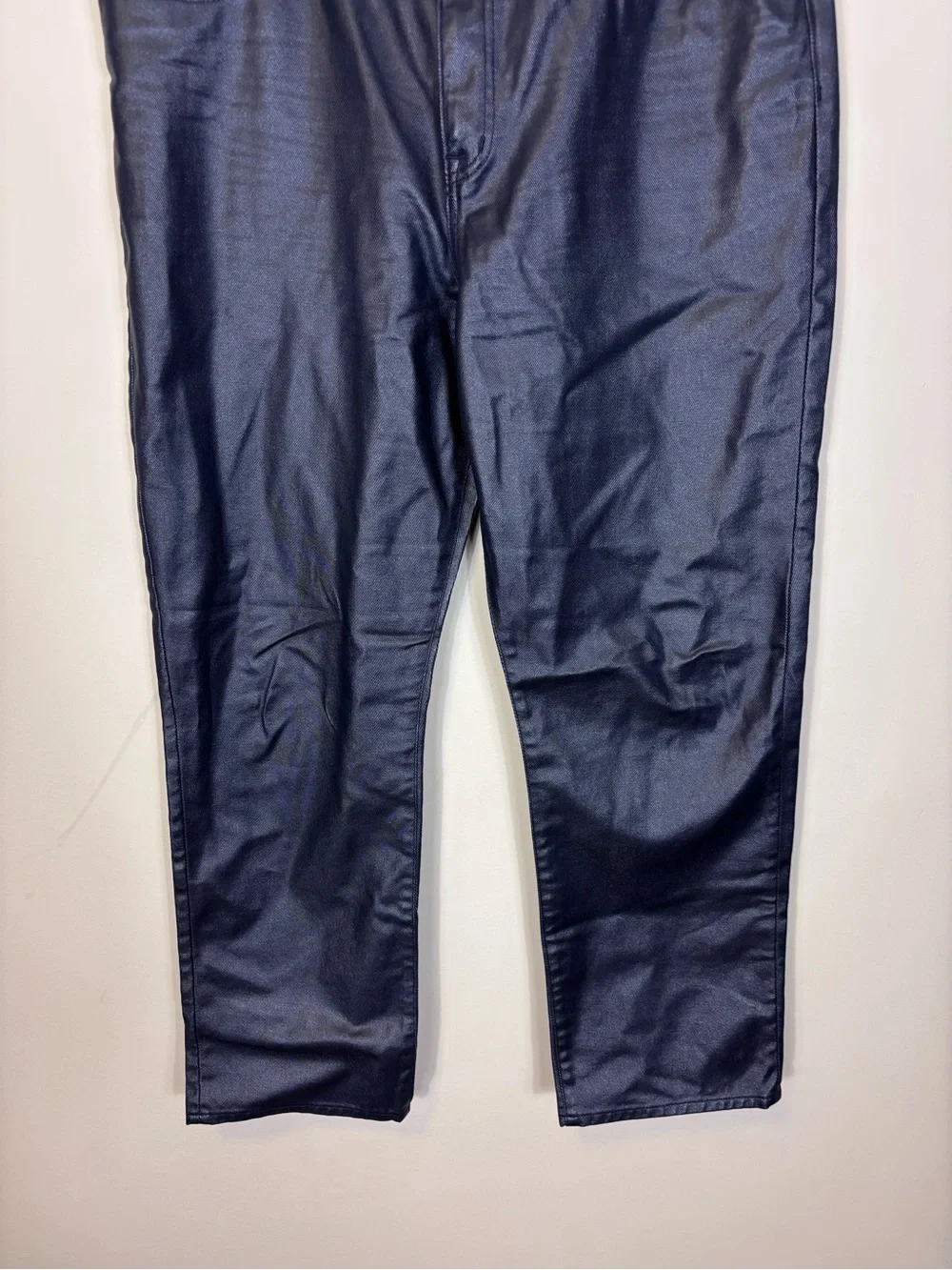 Madewell Women’s 90’s Straight Coated Navy Iridescent Jeans 33